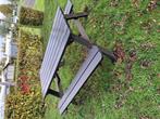 Zwarte picknicktafel, Tuin en Terras, Ophalen, Gebruikt, Rechthoekig, Hout