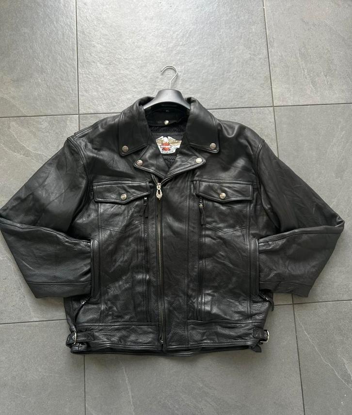 Originele Harley-Davidson leren motorjas XL, Kleding | Heren, Jassen | Winter, Zo goed als nieuw, Maat 56/58 (XL), Zwart, Ophalen of Verzenden