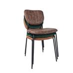 Vintage retro horeca velours design stapelstoelen, Nieuw