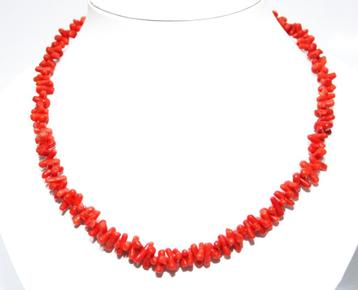 Schitterende Sterling Zilver Vermeil Bloedkoraal Ketting 47  beschikbaar voor biedingen