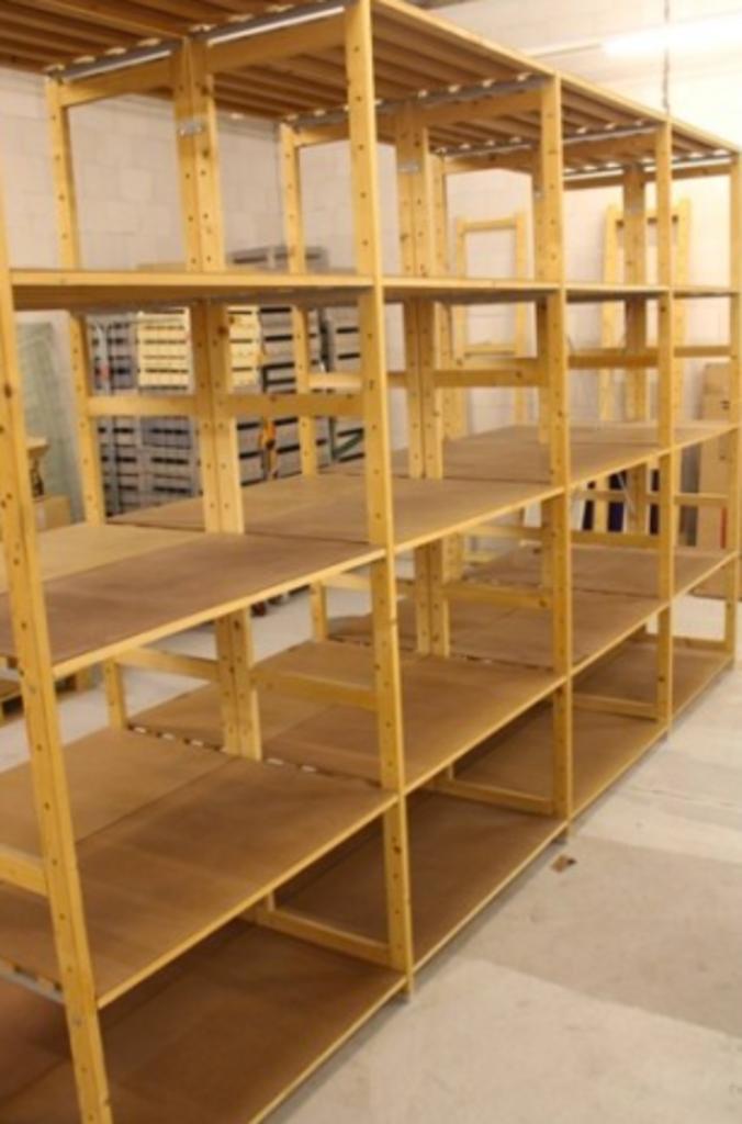 Stellingen houten stelling stellingkast rekken kast magazijn, Huis en Inrichting, Kasten | Stellingkasten, Zo goed als nieuw, Ophalen of Verzenden