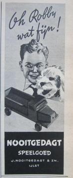 knipsel  NOOITGEDAGT  speelgoed    1953, Ophalen of Verzenden, 1940 tot 1960, Nederland, Knipsel(s)