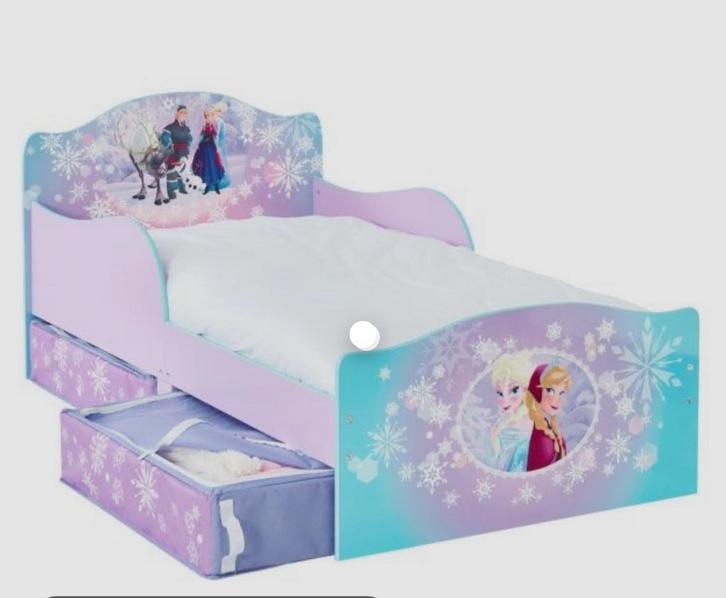 Peuterbed, 70 x 140, (Frozen), in gebruikte maar prima staat, Kinderen en Baby's, Kinderkamer | Bedden, Gebruikt, 140 tot 160 cm