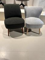 OUTLET – 2x fauteuil (Showroommodel) - grijs en groen, Ophalen, Nieuw, 75 tot 100 cm, Stof