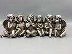 Beeld van zes engeltjes – polystone kerst Cadeau Kado, Ophalen of Verzenden, Zo goed als nieuw, Overige typen