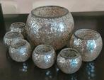 Mozaïek glas waxinelichthouders set, Ophalen, Zo goed als nieuw, Overige materialen, Minder dan 25 cm