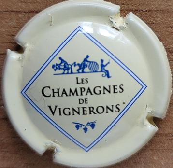 Champagnecapsule van VIGNERONS crème/blauw nr.665e beschikbaar voor biedingen