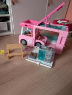 Barbie 3-in-1 Droom Camper Auto, Droomhuis en Bed (Setprijs), Ophalen, Gebruikt