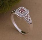 Fashion 925 sterling zilveren ring met zirkonen, Nieuw, Ophalen of Verzenden, 17 tot 18, Met edelsteen