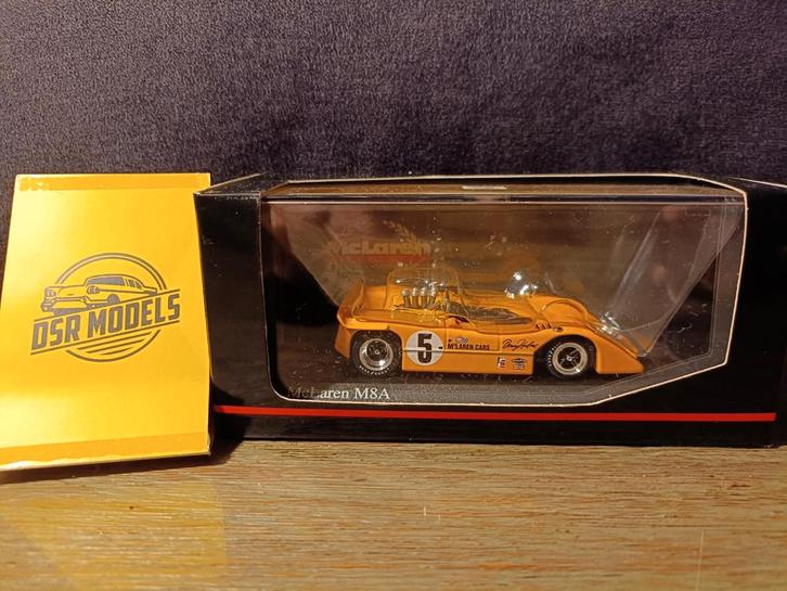 McLaren M8A - DSR Models - Zo goed als nieuw!, Hobby en Vrije tijd, Modelauto's | 1:43, Nieuw, Auto, MiniChamps, Ophalen of Verzenden