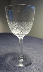 3 glazen kristal met ruit geslepen onderzijde van de kelk, Antiek en Kunst, Antiek | Glas en Kristal, Ophalen of Verzenden
