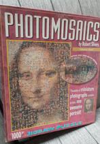 Photomosaic Mona Lisa legpuzzel 1000 stukjes, Ophalen of Verzenden, 500 t/m 1500 stukjes, Gebruikt, Legpuzzel