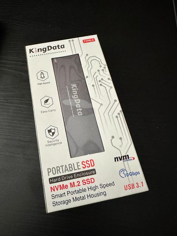 KingData NVMe M.2 Externe SSD Behuizing, Computers en Software, Harde schijven, Nieuw, Laptop, Extern, SSD, USB, Ophalen of Verzenden