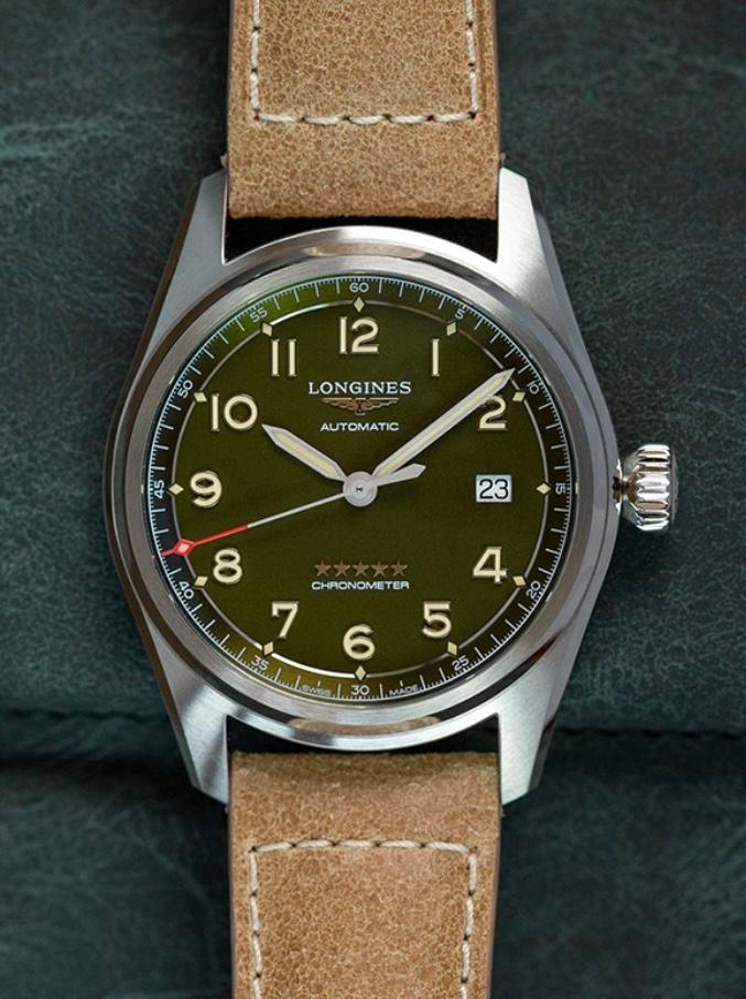 Longines Spirit 40 green nieuw, Sieraden, Tassen en Uiterlijk, Horloges | Heren, Zo goed als nieuw, Polshorloge, Overige merken