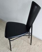 4 Zwarte postmoderne eetkamerstoelen, Ophalen, Gebruikt, Zwart, Postmodern
