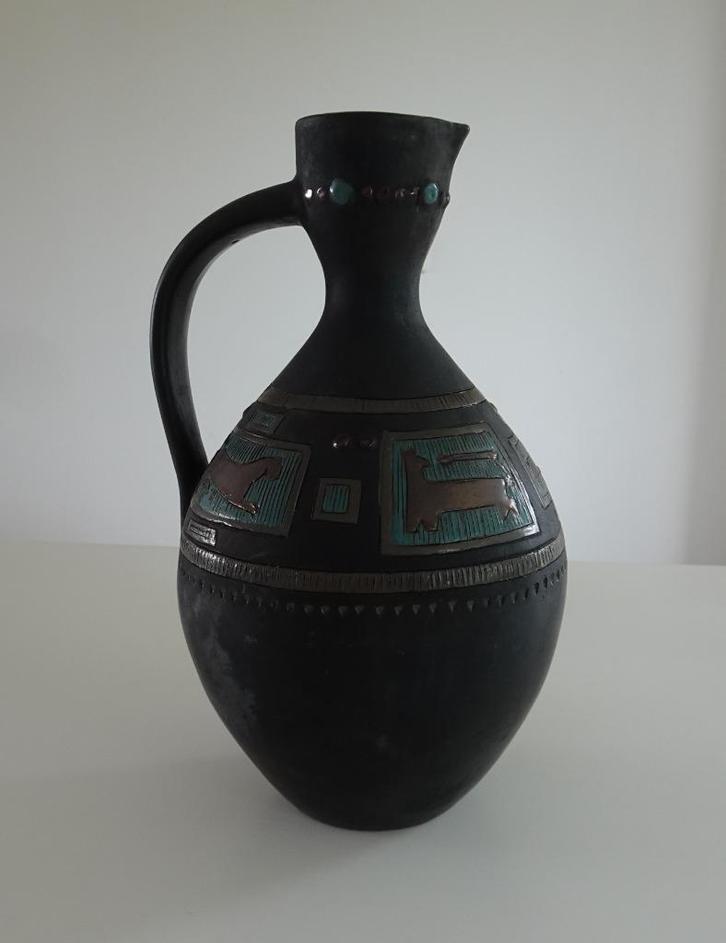 Vintage Vaas van Keramiek uit de Jaren 70, Antiek en Kunst, Antiek | Keramiek en Aardewerk, Ophalen