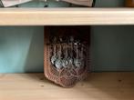 Houten rek uit indonesie met originele lepels, Ophalen of Verzenden