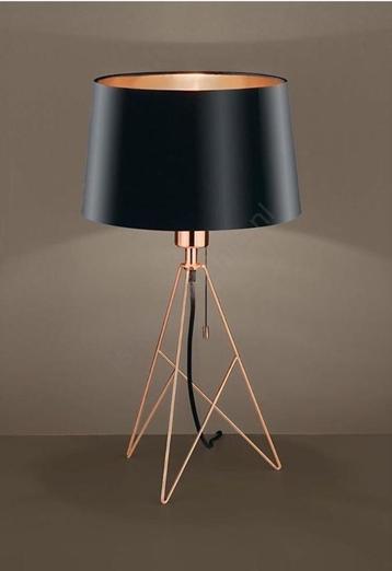 Eglo design tafellamp goud/koper met zwarte lampenkap beschikbaar voor biedingen