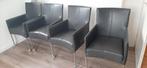 4 Framati fauteuils, Huis en Inrichting, Stoelen, Gebruikt, Leer, Ophalen of Verzenden, Vier