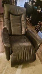 Comfortabele lederen relaxfauteuil voor senioren, Gebruikt, Ophalen of Verzenden, 75 tot 100 cm, Modern