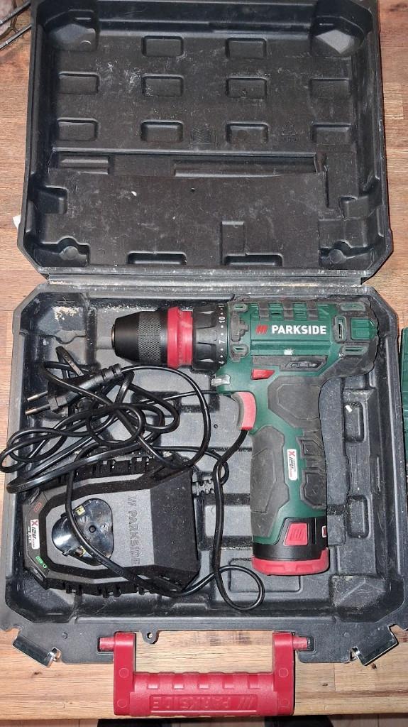 parkside 12v boormachine, Doe-het-zelf en Verbouw, Gereedschap | Boormachines, Gebruikt, Boormachine, Minder dan 400 watt, Variabele snelheid