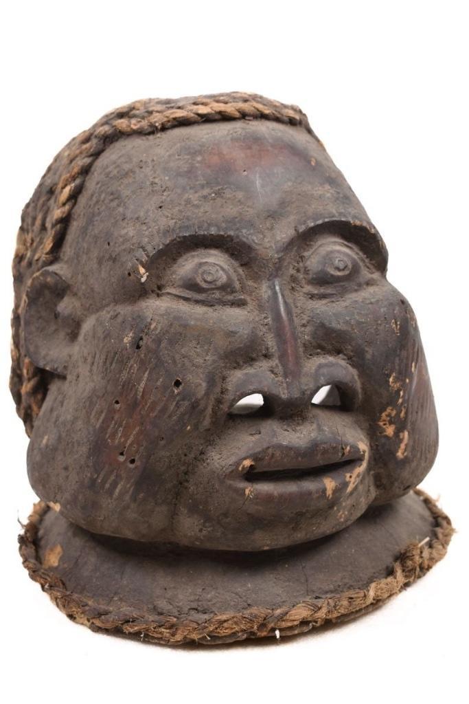 251022  Oud Afrikaans Bangwa head masker uit Cameroon., Antiek en Kunst, Kunst | Niet-Westerse kunst, Ophalen of Verzenden