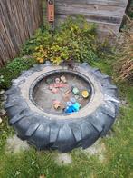 Zandbak van trekkerband, Ophalen