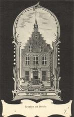 Groeten uit Brielle - Het stadhuis te Brielle - 1905 gelopen, Verzamelen, Ansichtkaarten | Nederland, Verzenden, Voor 1920, Ongelopen