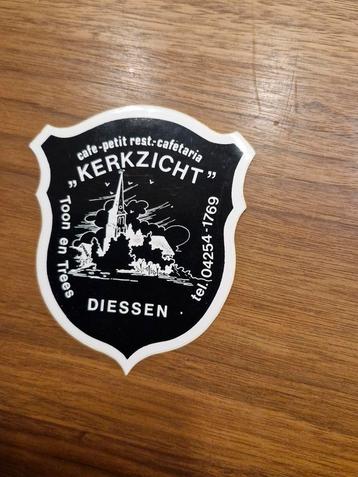 2866 Vintage Sticker Kerkzicht Diessen beschikbaar voor biedingen