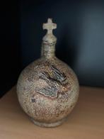 Antieke Wijwaterkruik Terraco Draak met vredesduif, Antiek en Kunst, Antiek | Keramiek en Aardewerk, Ophalen