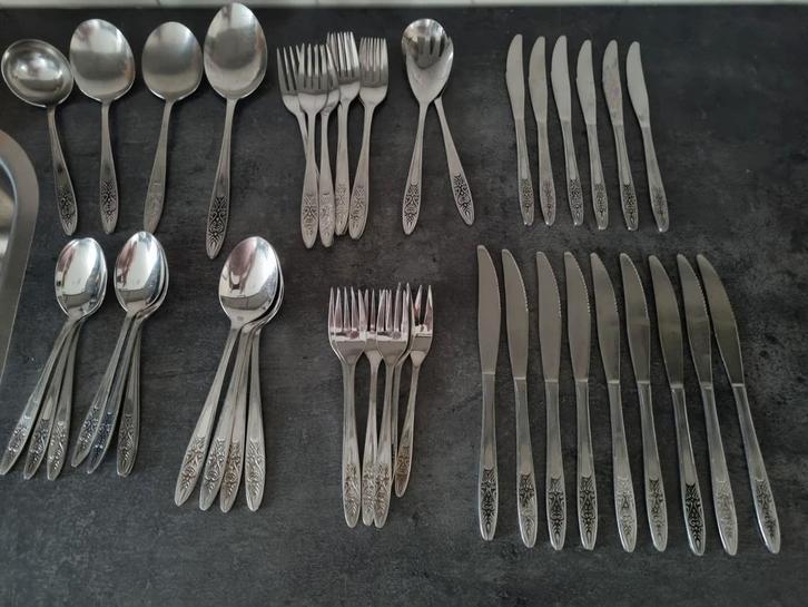 Gero Zilmeta  Bestekset model 506(niet compleet), Huis en Inrichting, Keuken | Bestek, Gebruikt, Bestekset, Rvs of Chroom, Ophalen of Verzenden