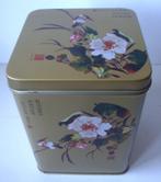Blik voor thee met Jasmijnbloemen en een vogeltje, Hong Kong, Verzamelen, Blikken, Ophalen of Verzenden, Zo goed als nieuw, Thee