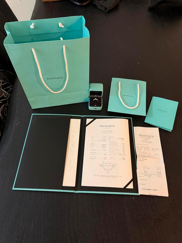 Tiffany & Co Diamanten ring, Sieraden, Tassen en Uiterlijk, Ringen, Nieuw, Dame, 17 tot 18, Goud, Ophalen of Verzenden