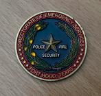 Coin 2 Fort Hood Texas USA, Verzenden, Landmacht, Amerika, Embleem of Badge