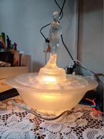 Tafelstuk Dame in schaal met verlichting eronder., Antiek en Kunst, Antiek | Glas en Kristal, Ophalen