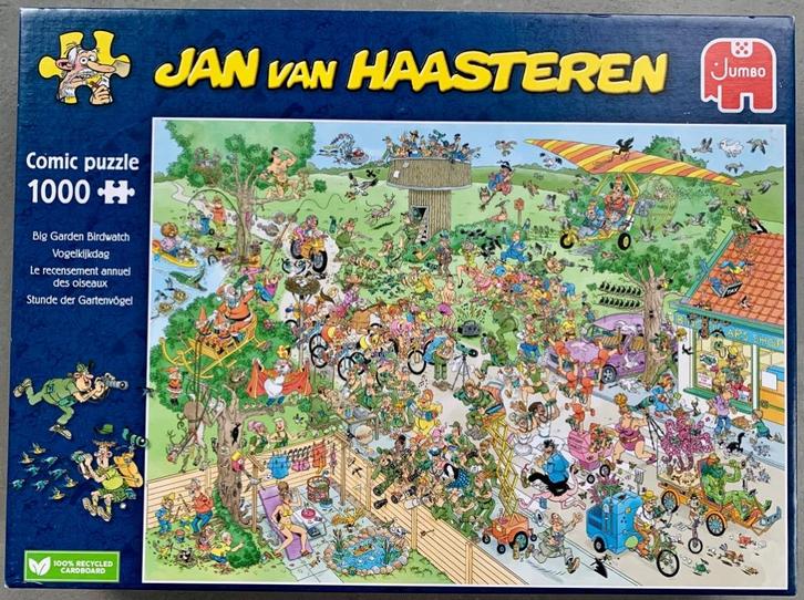 JAN VAN HAASTEREN puzzel VOGELKIJKDAG, Hobby en Vrije tijd, Denksport en Puzzels, Zo goed als nieuw, Legpuzzel, 500 t/m 1500 stukjes