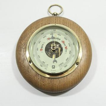KOOPJE - Antieke barometer met facetgeslepen glas - Huger beschikbaar voor biedingen
