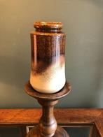 Vintage West Germany Vaas Bruin/Beige, Ophalen of Verzenden