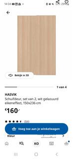 Ikea Pax schuifdeuren Hasvik 150 x 236 cm, Huis en Inrichting, Ophalen, 200 cm of meer, 150 tot 200 cm, Zo goed als nieuw