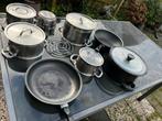 Gratis pannenset wegens overgang op inductie, Huis en Inrichting, Keuken | Potten en Pannen, Ophalen, Gebruikt, Rvs, Pannenset
