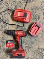 Hilti Boorschroefmachine SFC 22-A met Acculader en 2 accu’s, Ophalen of Verzenden, Gebruikt, Boor- en Schroefmachine, Variabele snelheid