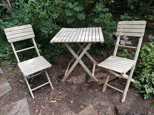 Geïmpregneerd bistro set, Tuin en Terras, Tuinstoelen, Hout, Ophalen