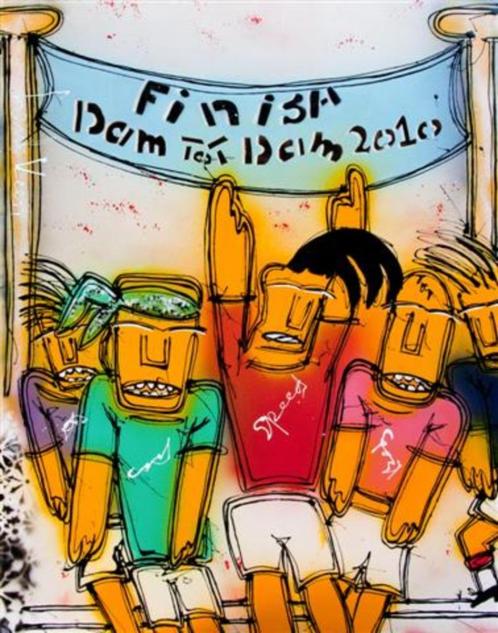 Giclee luxe artprint Henk Veen: Finish Dam tot Dam, Antiek en Kunst, Kunst | Schilderijen | Modern, Ophalen of Verzenden