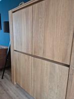 Kast Gestoomd Eiken - 4 Deuren, Ophalen, Met deur(en), 100 tot 150 cm, Eikenhout