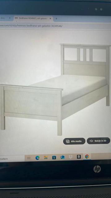 Hemnes 1 persoons bed met lattenbodem.