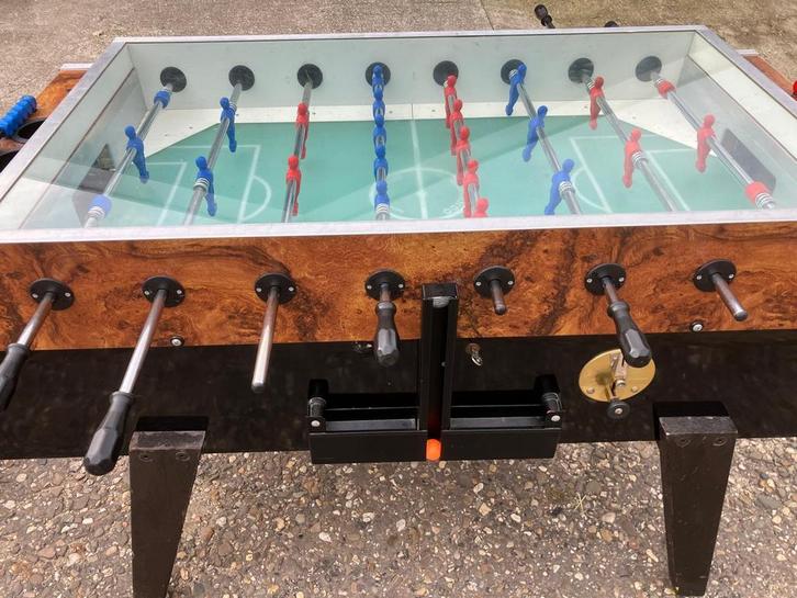 Garlando voetbaltafel - tafelvoetbal met glasplaat, Sport en Fitness, Biljarten en Poolen, Zo goed als nieuw, Pooltafel, Ophalen