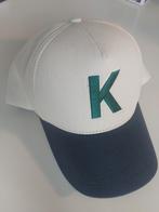 Wit Blauw Baseball Cap Pet Heren Maat M letter K, Kleding | Heren, Hoeden en Petten, Zara Man, One size fits all, Ophalen of Verzenden
