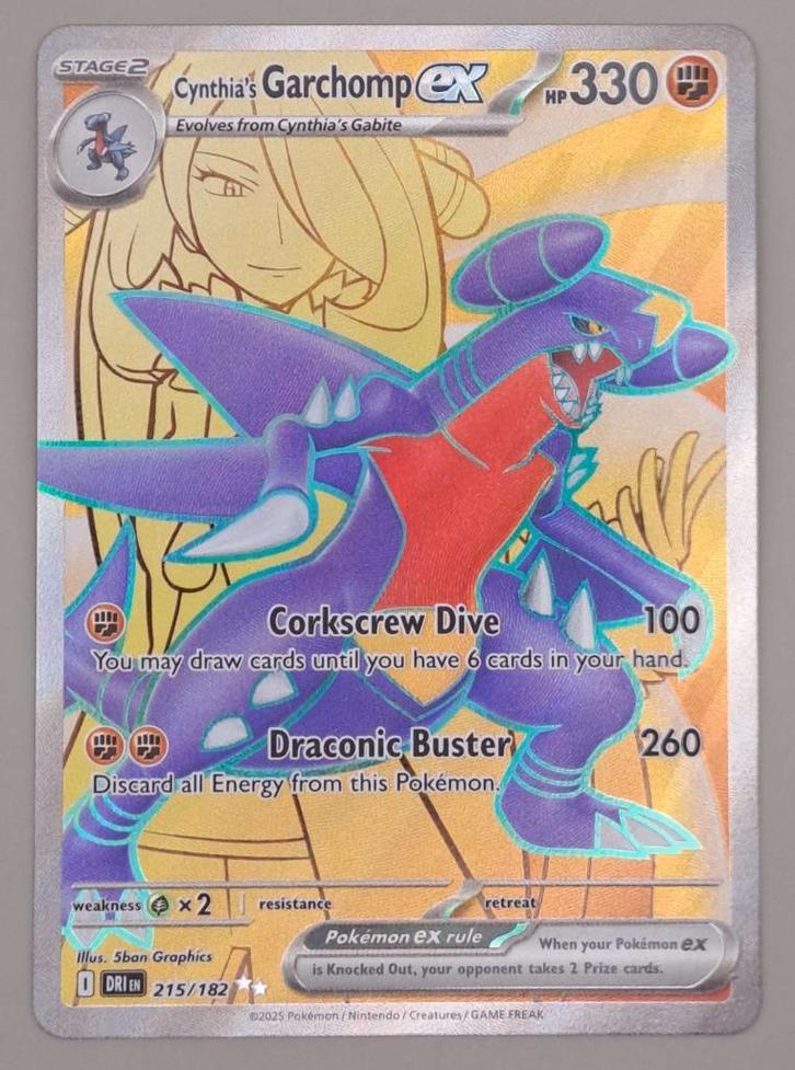Garchomp 215/182, Hobby en Vrije tijd, Verzamelkaartspellen | Pokémon, Zo goed als nieuw, Losse kaart, Foil, Ophalen of Verzenden