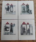 Karin Campfens, 4 losse prenten. Ik haan, kraai, koning, Ophalen of Verzenden, Gebruikt
