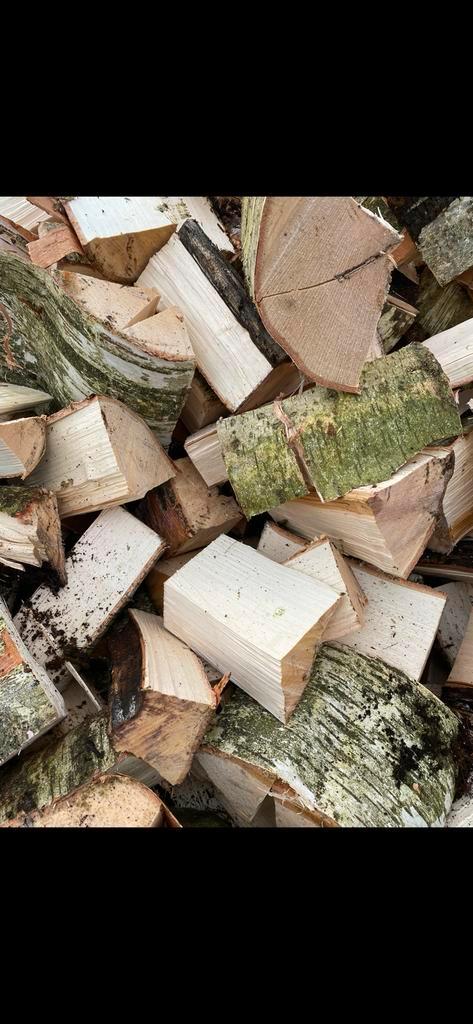 Brand stook kachel. open haard hout berken/kastanje., Tuin en Terras, Haardhout, Minder dan 3 m³, Ophalen of Verzenden